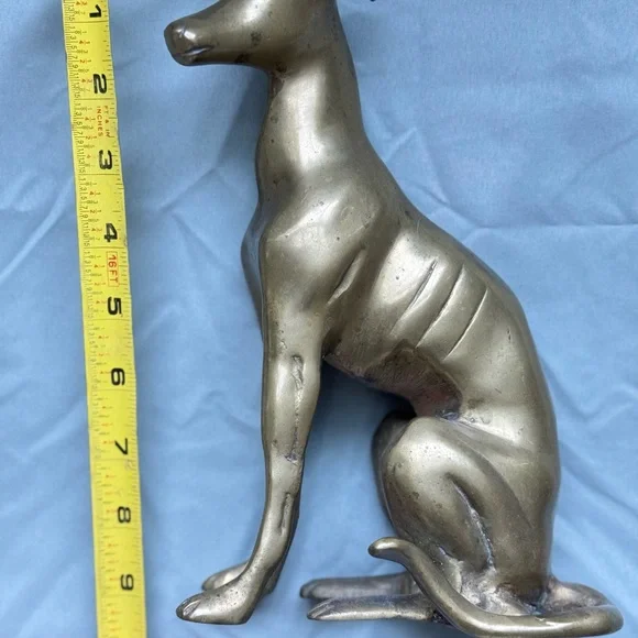Elegant Brass Dog Figurine - Picture 5 of 7